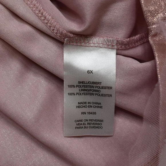 Nannette Kids Pink Dress Metallic Sz 6X Sparkly Tulle Party Princess Ballerina - Picture 10 of 16